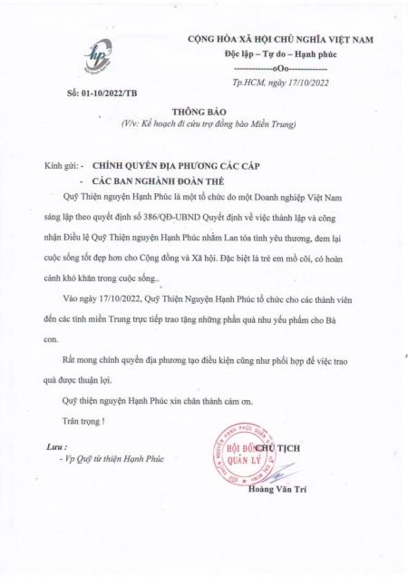 Kế hoạch trao quà tại xã Giang Hải, huyện Phú Lộc, tỉnh Thừa Thiên Huế